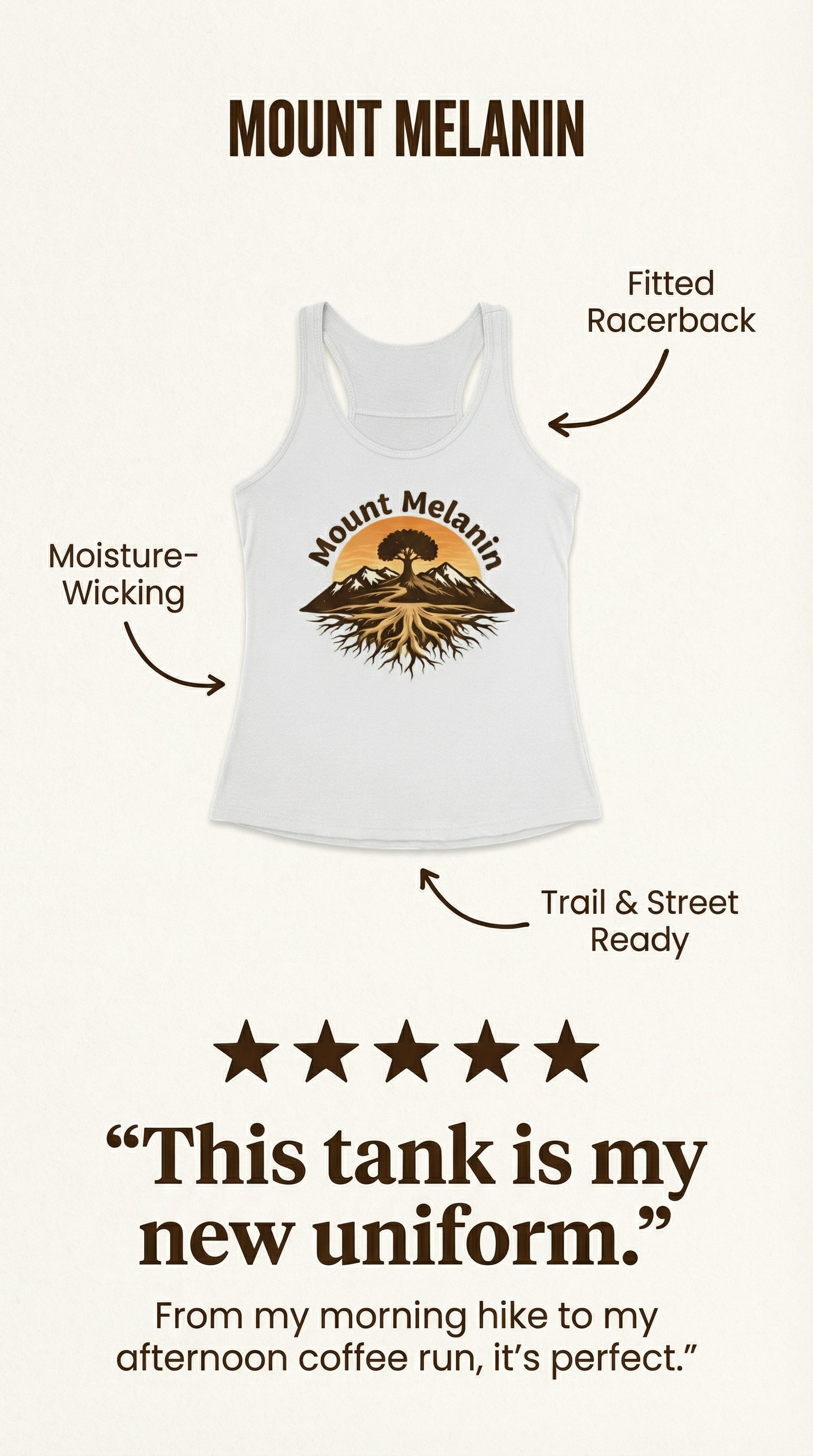 “Mount Melanin” Racerback Tank